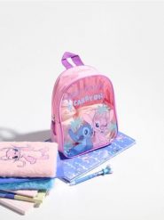 Zestaw: plecak, lunchbox oraz butelka Stitch - wielobarwny. Plecaki Sinsay, bez wzorów, bez dodatków. Za 27.99 zł.
