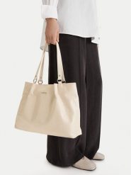 Lasocki Torebka CEO-LSK-X-004-09 Écru. Shopper bag Lasocki, bez wzorów, z materiału, bez dodatków. Za 199.99 zł.