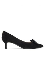 LAUREN RALPH LAUREN Czółenka 802980116001 Czarny. Czarne czółenka Lauren Ralph Lauren, bez wzorów, ze skóry, bez obcasa, bez zapięcia. Za 679.99 zł.