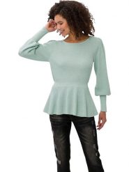 Heine Sweter w kolorze turkusowym rozmiar: 50. Niebieskie swetry Heine, bez wzorów, bez ramiączek. Za 82.95 zł.