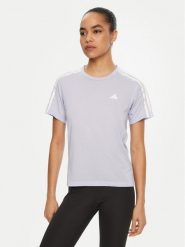 Adidas Koszulka techniczna Own the Run 3-Stripes JD2276 Fioletowy Regular Fit. Fioletowe t-shirty sportowe adidas, s, bez wzorów, z syntetyku, bez ramiączek, do biegania. Za 129.99 zł.