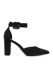 JENNY Czółenka CEO-LH230312-5 Czarny. Czarne czółenka Jenny, bez wzorów, z materiału, bez obcasa, bez zapięcia. Za 129.99 zł.