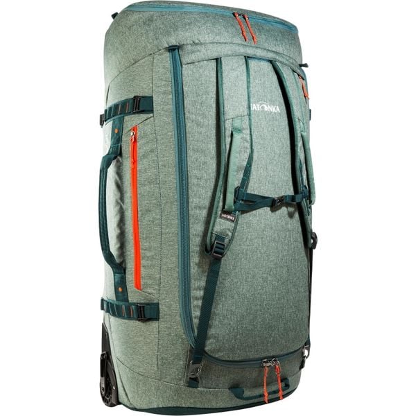 Torba podróżna Tatonka Duffle Roller 140. Zielone torby na laptopa Tatonka, bez wzorów, z materiału. Za 849.99 zł.