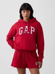 GAP Bluza w kolorze czerwonym rozmiar: XL. Czerwone bluzy GAP, xl, bez wzorów, bez ramiączek, z kapturem. Za 119.68 zł.