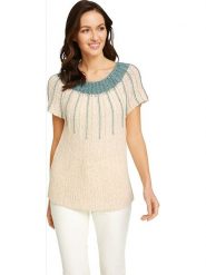 Heine Sweter w kolorze beżowym rozmiar: 40/42. Brązowe swetry Heine, bez wzorów, ze splotem, bez ramiączek. Za 70.90 zł.