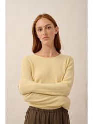 Just Cashmere Kaszmirowy sweter "Vivian" w kolorze żółtym rozmiar: M. Żółte swetry Just Cashmere, m, bez wzorów, z kaszmiru, bez ramiączek. Za 309.63 zł.