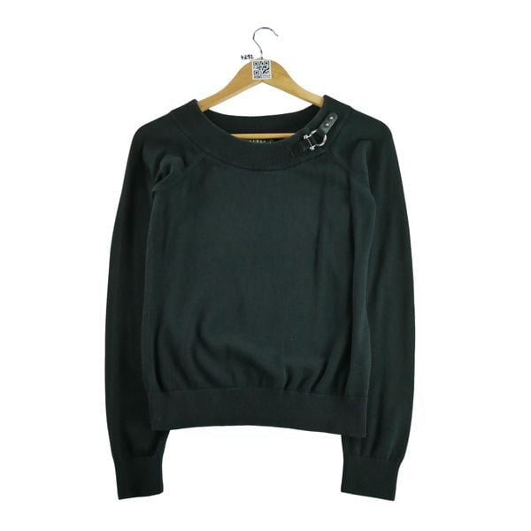 Damski czarny sweter. Czarne swetry Ralph Lauren, l, bez wzorów, eleganckie, bez ramiączek. Za 59.60 zł.
