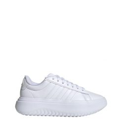 Buty Grand Court Platform. Białe buty treningowe adidas, bez wzorów, ze skóry, bez zapięcia, tenisowe. Za 379.00 zł.