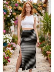 SOULSHAE Spódnica w kolorze czarnym rozmiar: XXL/3XL. Czarne spódnice SOULSHAE, na co dzień, xl, bez wzorów, z wiskozy, maxi, proste. Za 73.95 zł.