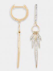 DIAMANTA Złote kolczyki-kreole "Nell" z diamentami rozmiar: onesize. Żółte kolczyki DIAMANTA, z diamentem, złote. Za 2,344.60 zł.