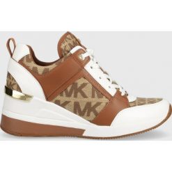 MICHAEL Michael Kors sneakersy Georgie kolor brązowy. Brązowe buty sportowe lifestyle MICHAEL Michael Kors, bez wzorów, z gumy, sportowe, z okrągłym noskiem, bez zapięcia. Za 899.99 zł.