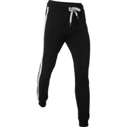 Spodnie dresowe, długie bonprix czarny. Spodnie sportowe marki bonprix. Za 69.99 zł.