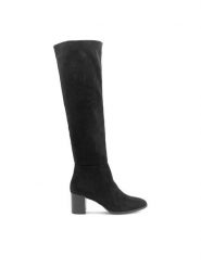 DeeZee Kozaki Hallie LS5987-01 Czarny. Czarne kozaki DeeZee, bez wzorów, z syntetyku, bez obcasa, na słupku, bez zapięcia. Za 139.99 zł.