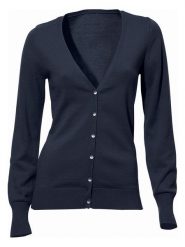 Heine Kardigan w kolorze granatowym rozmiar: 46. Niebieskie swetry Heine, bez wzorów, z bawełny, bez ramiączek. Za 104.99 zł.