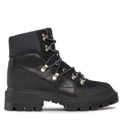 Trapery Timberland. Czarne traperki Timberland, bez wzorów, bez obcasa, bez zapięcia. Za 949.99 zł.