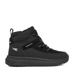 Śniegowce Reebok. Czarne śniegowce Reebok, bez wzorów, bez zapięcia. Za 299.99 zł.