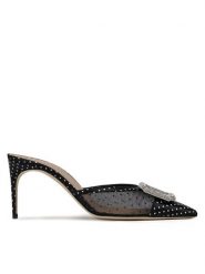 MALONE SOULIERS Klapki Mona 70-19 Czarny. Czarne klapki MALONE SOULIERS, bez wzorów, z materiału, bez obcasa, bez zapięcia. Za 3,669.00 zł.