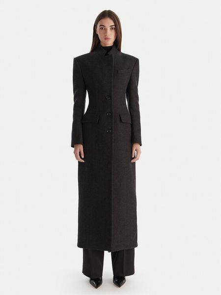 PINKO Płaszcz wełniany Jacinta Capotto 106123 A30G Szary Regular Fit. Szare płaszcze Pinko, na zimę, bez wzorów, z syntetyku, bez kaptura. Za 2,609.00 zł.