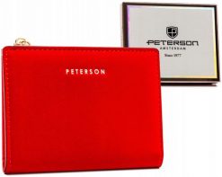 Portfel damski Peterson PTN 003-WEI czerwony. Czerwone portfele Peterson, bez wzorów, ze skóry ekologicznej. Za 79.99 zł.