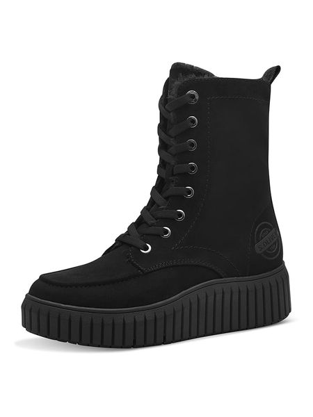 S.Oliver Botki w kolorze czarnym rozmiar: 39. Czarne botki S.Oliver, bez wzorów, bez obcasa, na platformie, bez zapięcia. Za 185.76 zł.