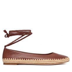 Espadryle Max Mara. Brązowe espadryle Max Mara, bez wzorów, bez obcasa. Za 2,379.00 zł.