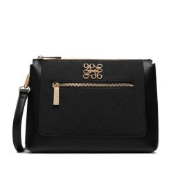 Torebka Nine West. Czarne listonoszki Nine West, bez wzorów, bez dodatków. Za 249.99 zł.