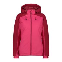 Kurtka damska z kapturem ripstop CMP. Czerwone kurtki CMP, bez wzorów, sportowe, z kapturem. Za 403.50 zł.