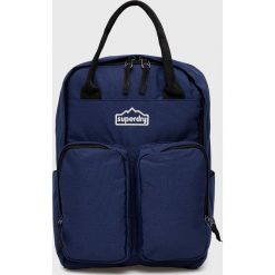 Superdry plecak damski kolor granatowy duży gładki. Niebieskie plecaki Superdry, bez wzorów, do ręki, bez dodatków. Za 299.99 zł.