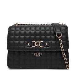 Torebka Guess. Czarne kopertówki Guess, z aplikacjami, wizytowe, bez dodatków. Za 439.99 zł.