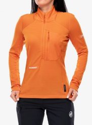 Bluza damska bez kaptura Mammut Eiger Nordwand Advanced FL Half Zip Pull. Brązowe bluzy Mammut, xs, bez wzorów, z materiału, bez ramiączek, bez kaptura. Za 654.49 zł.