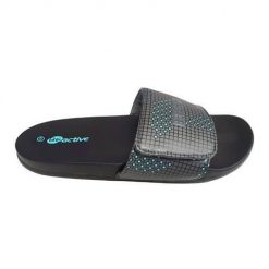 Beco beactive klapki unisex czarno-turkusowe. Czarne klapki 47 Brand, bez wzorów, z syntetyku, bez obcasa, bez zapięcia. Za 249.99 zł.