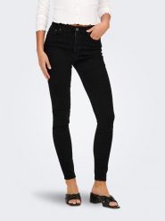 ONLY Dżinsy "Iconic" - Skinny fit - w kolorze czarnym rozmiar: W26/L32. Czarne jeansy ONLY, l, z aplikacjami, ze skóry, klasyczne, z podwyższonym stanem. Za 66.16 zł.