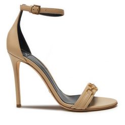 Sandały Elisabetta Franchi. Brązowe sandały Elisabetta Franchi, bez wzorów, bez obcasa, na szpilce, bez zapięcia. Za 1,879.00 zł.