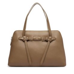 Torebka Tommy Hilfiger. Brązowe torebki klasyczne Tommy Hilfiger, bez wzorów, klasyczne, bez dodatków. Za 649.99 zł.