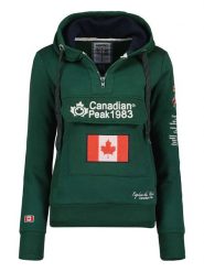 Canadian Peak Bluza "Gyrelle" w kolorze zielonym rozmiar: XL. Zielone bluzy Canadian Peak, xl, z aplikacjami, z bawełny, bez ramiączek, z kapturem. Za 96.83 zł.