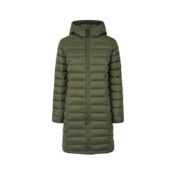 Damska długa kurtka z kapturem Pepe Jeans Ammy. Zielone kurtki Pepe Jeans, bez wzorów, z jeansu, eleganckie, z kapturem. W wyprzedaży za 584.50 zł.