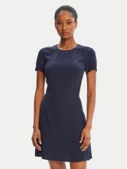 Tommy Jeans Sukienka codzienna DW0DW21120 Granatowy Regular Fit. Niebieskie sukienki Tommy Jeans, na co dzień, xxs, bez wzorów, z jeansu, bez kołnierzyka, bez ramiączek, proste. Za 259.99 zł.