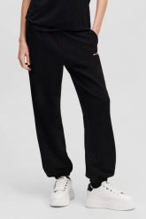 KARL LAGERFELD Czarne damskie spodnie dresowe Ikon Peak-a-Boo, Rozmiar XS. Czarne spodnie dresowe KARL LAGERFELD, bez wzorów, z dresówki. W wyprzedaży za 426.99 zł.