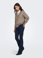 JDY Sweter w kolorze szarobrązowym rozmiar: S. Brązowe swetry JDY, s, bez wzorów, bez ramiączek. Za 79.40 zł.