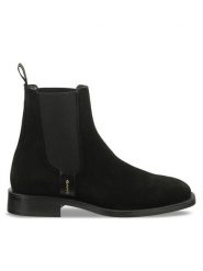 Gant Sztyblety 29553771 Czarny. Czarne botki Gant, bez wzorów, ze skóry, bez obcasa, na płaskiej podeszwie, bez zapięcia. Za 469.99 zł.