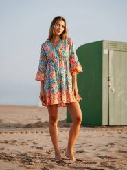 Isla Bonita by SIGRIS Sukienka ze wzorem rozmiar: M. Sukienki Isla Bonita by SIGRIS, m, bez wzorów, z bawełny, bez kołnierzyka, bez ramiączek, midi. Za 117.45 zł.