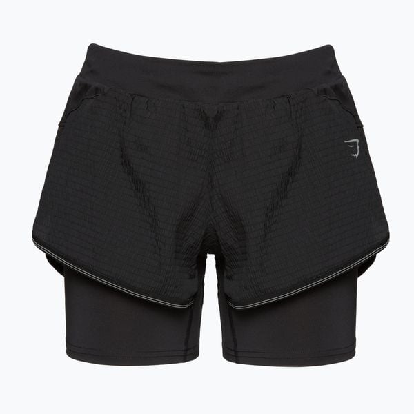 Spodenki treningowe damskie Gymshark Speed. Czarne szorty sportowe Gymshark, bez wzorów, na fitness i siłownię. Za 109.99 zł.