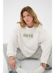 Kaffe Bluza w kolorze kremowym rozmiar: XS. Brązowe bluzy bez kaptura Kaffe, xs, bez wzorów, bez kaptura. Za 165.99 zł.