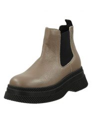 Steve Madden Skórzane sztyblety w kolorze jasnobrązowo-czarnym rozmiar: 41. Brązowe botki Steve Madden, bez wzorów, z materiału, sportowe, bez zapięcia. Za 297.71 zł.