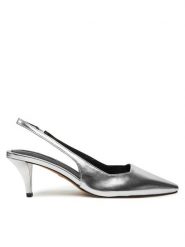 Nine West Czółenka WFA3377-1 Srebrny. Szare czółenka Nine West, bez wzorów, ze skóry, bez obcasa, bez zapięcia. Za 249.99 zł.