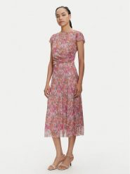 Swing Sukienka koktajlowa 5AJ03000 Różowy Regular Fit. Czerwone sukienki Swing, bez wzorów, z syntetyku, wizytowe, bez kołnierzyka, bez ramiączek. Za 539.99 zł.