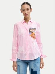 Desigual Koszula Cam Pinkjack 26SWCW12 Różowy Regular Fit. Czerwone koszule Desigual, s, bez wzorów, z bawełny, bez kołnierzyka, bez ramiączek. Za 429.99 zł.