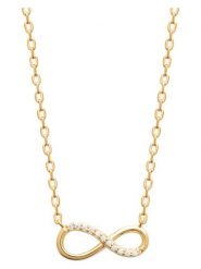 L'Atélier Précieux Pozłacany naszyjnik z elementem ozdobnym - dł. 45 cm rozmiar: onesize. Żółte naszyjniki l'Atelier precieux, z materiału, z cyrkonią, pozłacane. Za 217.99 zł.