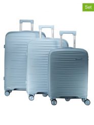 Geographical Norway 3-częściowy zestaw "Sillo" w kolorze błękitnym rozmiar: onesize. Niebieskie walizki Geographical Norway. Za 404.99 zł.