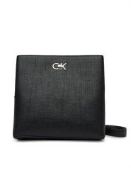 Calvin Klein Torebka Ck Bucket Bag_Tex K60K613179 Czarny. Czarne listonoszki Calvin Klein, bez wzorów, ze skóry, bez dodatków. Za 349.99 zł.